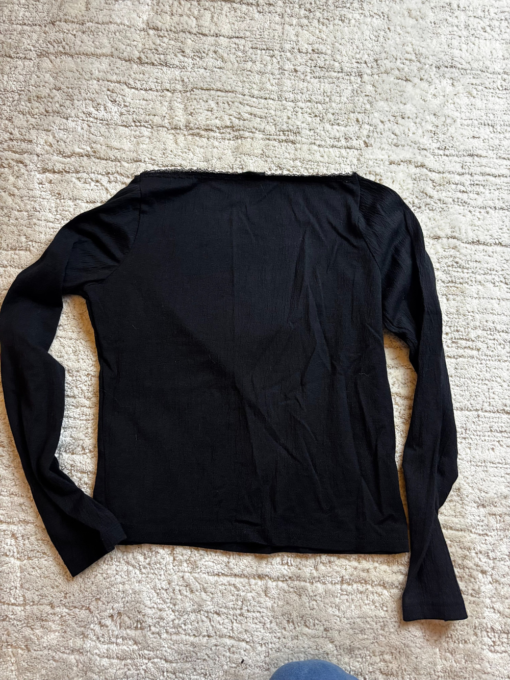 Brandy Melville John Galt Black Long Sleeve Top Mesh Y2K Boho